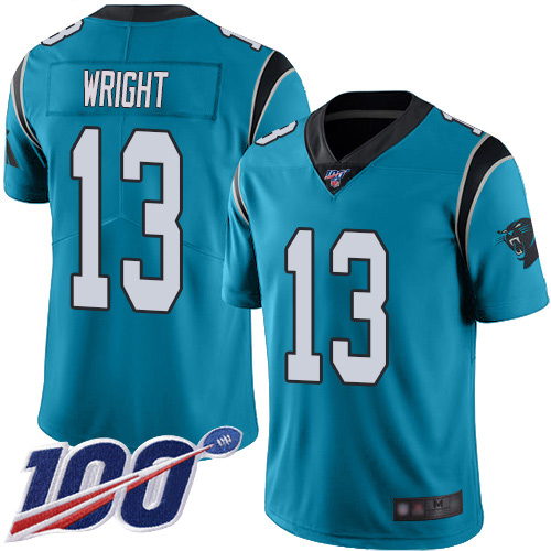 Carolina Panthers Limited Blue Men Jarius Wright Alternate Jersey NFL Football #13 100th Season Vapor Untouchable->carolina panthers->NFL Jersey